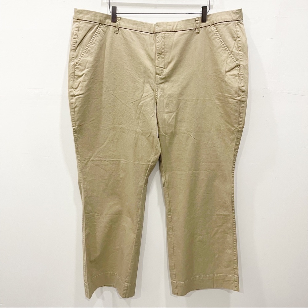 Lane Bryant Chino Pants Size 26 Khaki Business Casual Cotton New